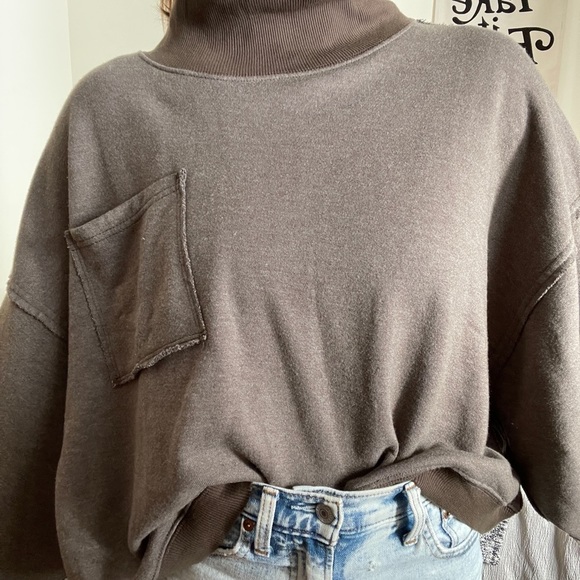 NWT Free People Rae Pullover / Wild Truffle - Picture 6 of 13